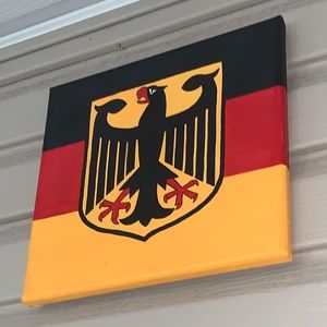 Acrylic painted canvas